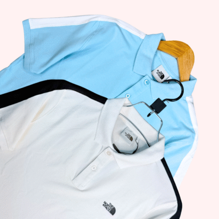 100% Export TNF Premium Polo Sky + off-white color (Copy)