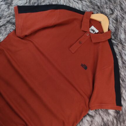 100% Export TNF Premium Polo Brick Red color